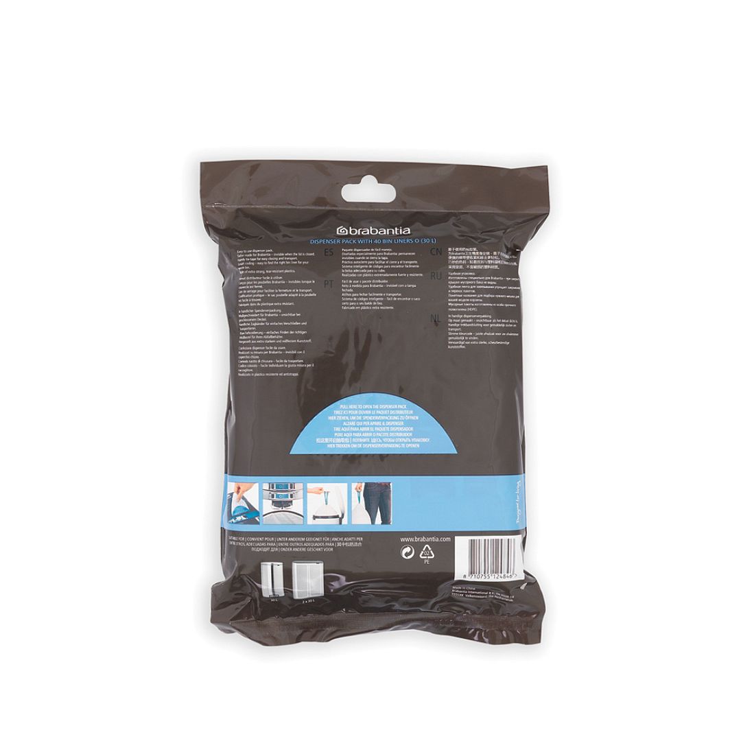 PerfectFit Bags,Dispenser, 30L, 40pcs White 8710755124846 Brabantia 96dpi 1000x1000px 7 NR 15934