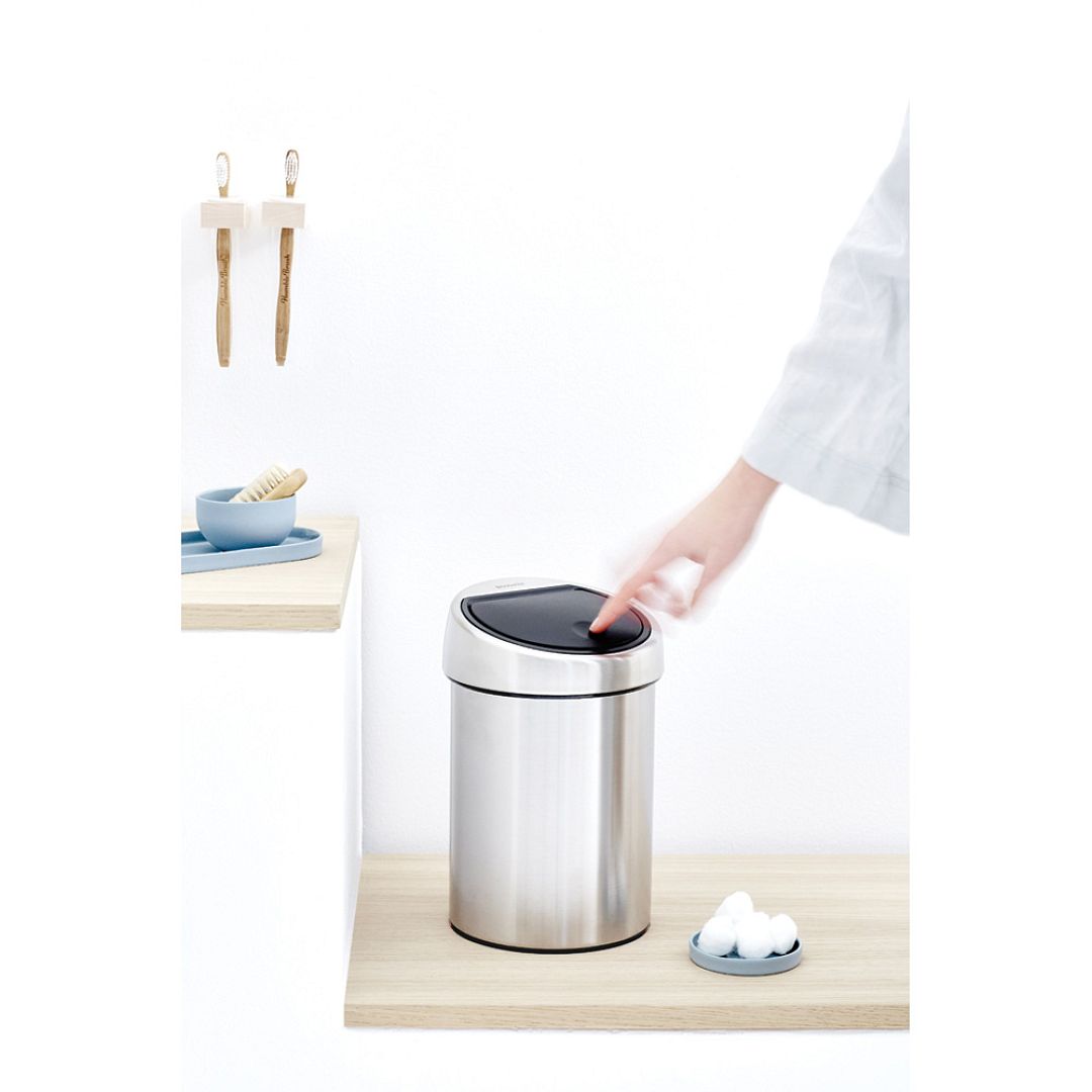 Touch Bin, 3L Matt Steel Fingerprint Proof 8710755378645 Brabantia 1000x1000px 7 NR 3229