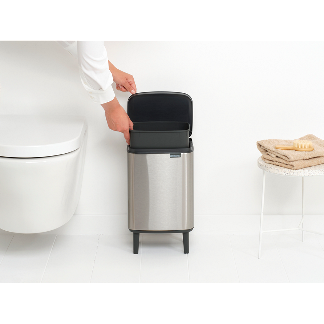 Bo Waste Bin Hi, 7L Matt Steel Fingerprint Proof 8710755227189 Brabantia 96dpi 1000x1000px 7 NR 30441