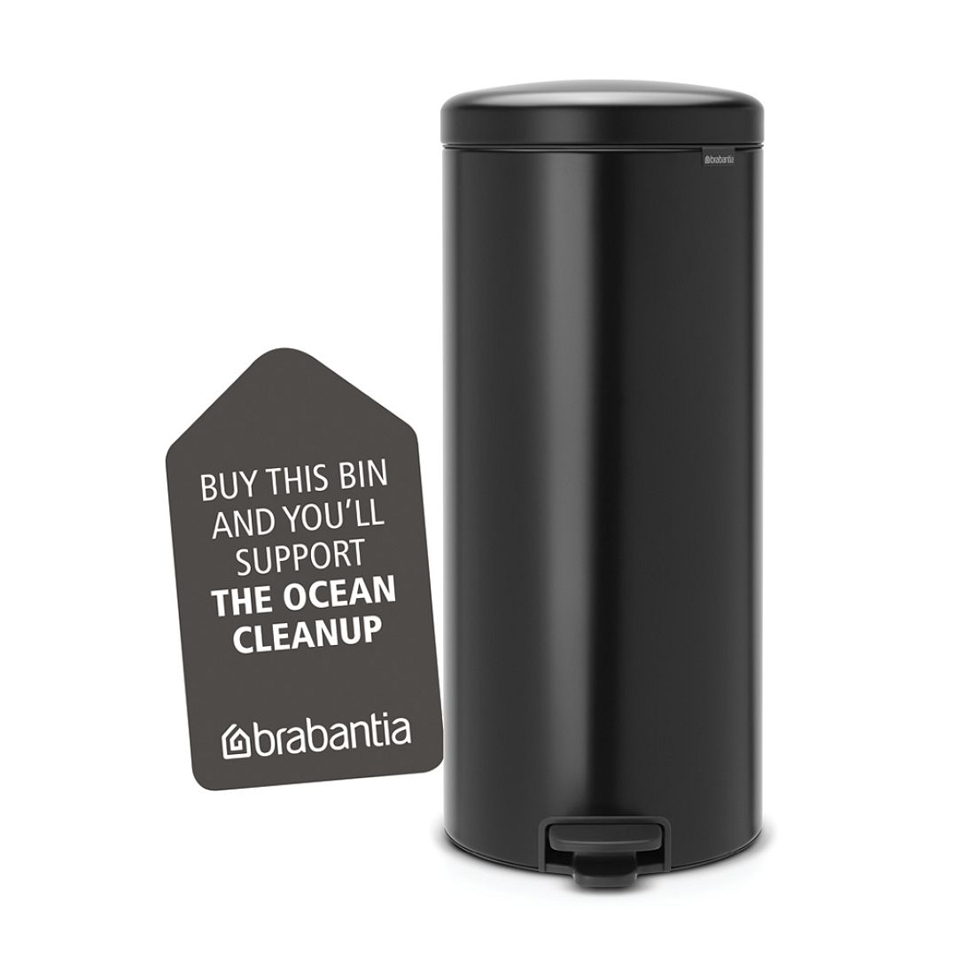 Pedal Bin newIcon, 30L Matt Black 8710755114540 Brabantia 1000x1000px 7 NR 10001