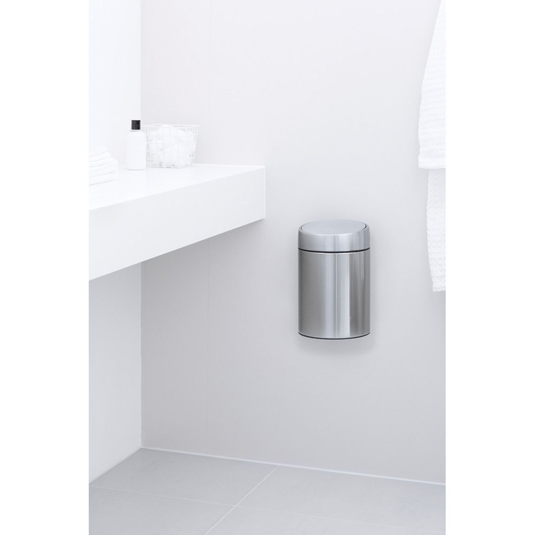 Slide Bin, 5L Matt Steel Fingerprint Proof 8710755477546 Brabantia 1000x1000px 7 NR 5406