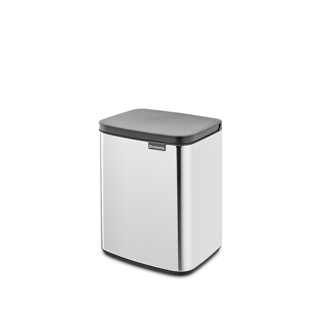 Bo Waste Bin, 7L Brilliant Steel 8710755222948 Brabantia 96dpi 1000x1000px 7 NR 30153