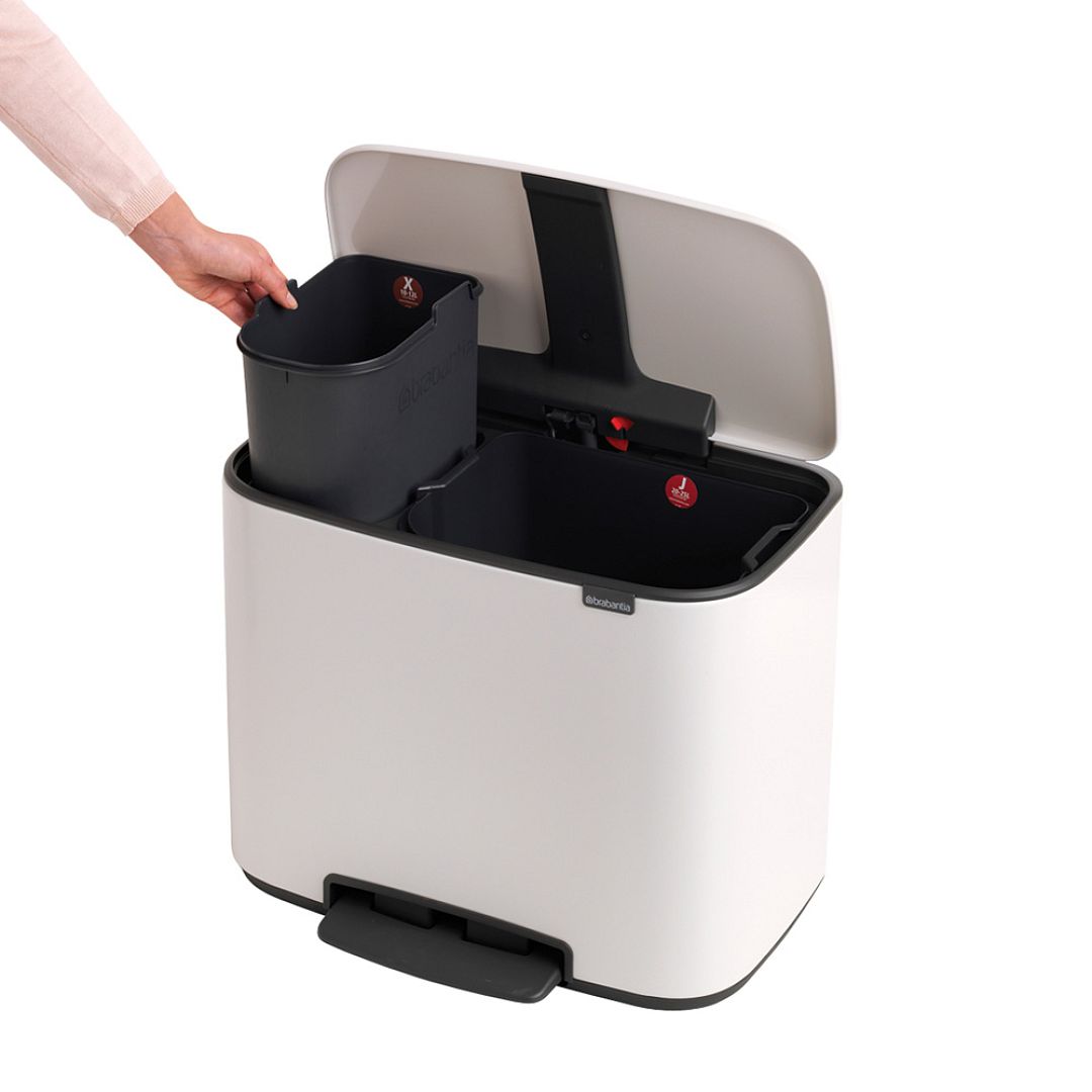 Bo Pedal Bin, 11 + 23L White 8710755121142 Brabantia 1000x1000px 7 NR 12935 kopie