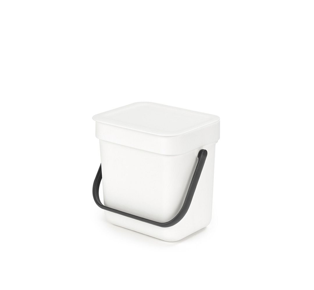 Sort & Go Waste Bin, 3L White 8710755209864 Brabantia 96dpi 1000x924px 7 NR 17462