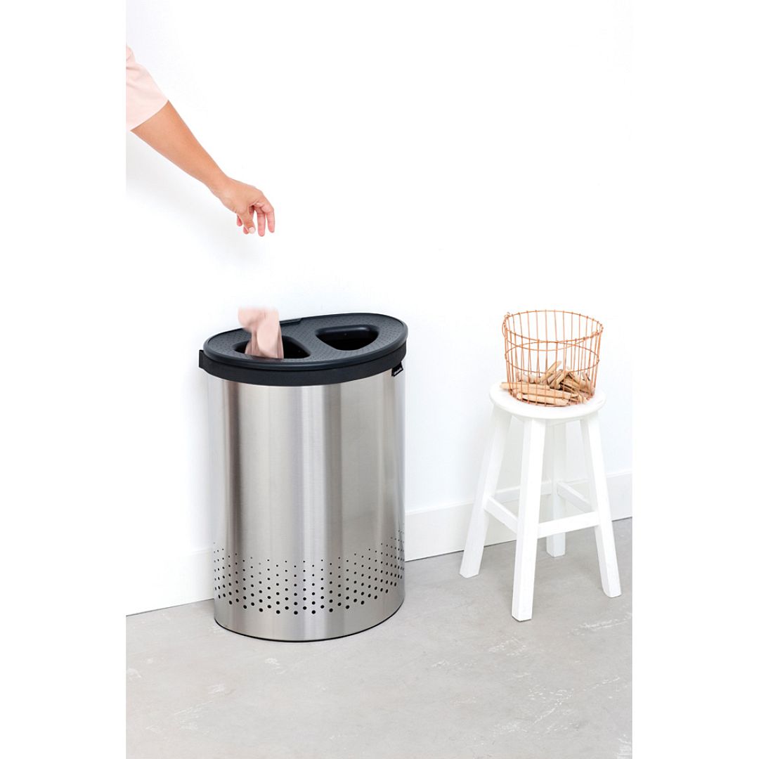 Laundry Bin, 55L, Selector Matt Steel 8710755105029 Brabantia 1000x1000px 7 NR 2253