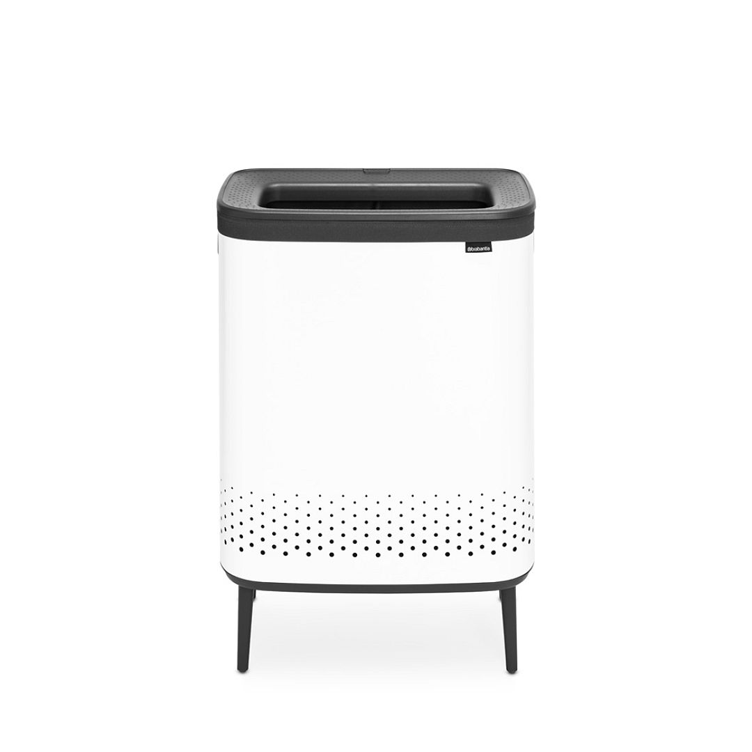 Bo Laundry Bin Hi, 2 x 45L, Plastic Lid White 8710755200540 Brabantia 96dpi 1000x1000px 7 NR 22107