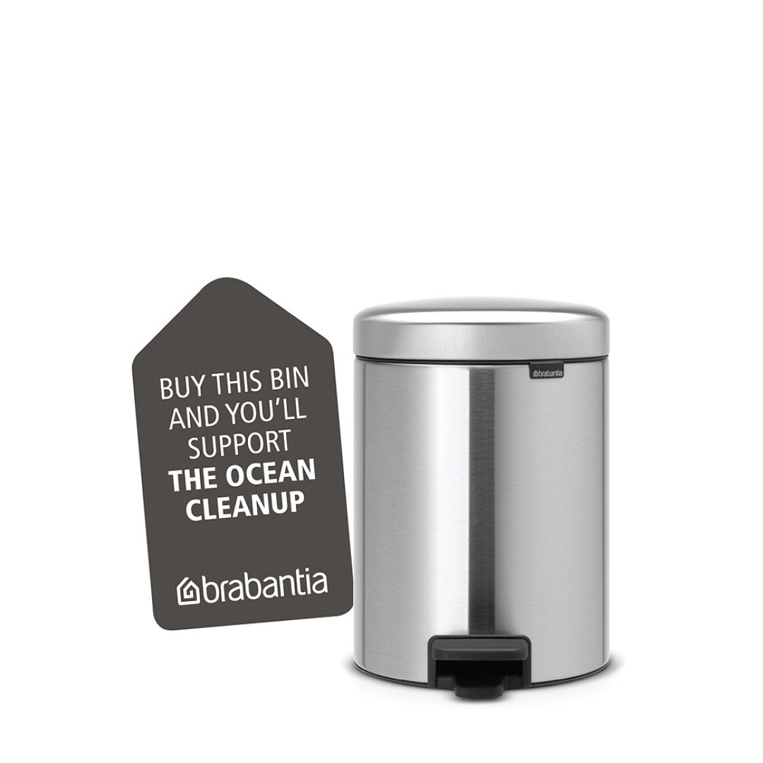 Pedal Bin newIcon, 5L Matt Steel Fingerprint Proof 8710755112102 Brabantia 1000x1000px 7 NR 9641