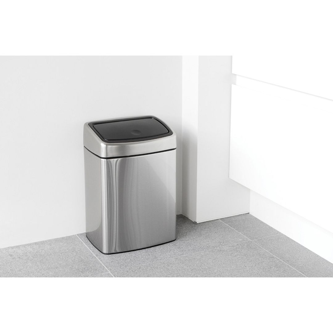 Touch Bin, 10L Matt Steel Fingerprint Proof 8710755477225 Brabantia 1000x1000px 7 NR 5361